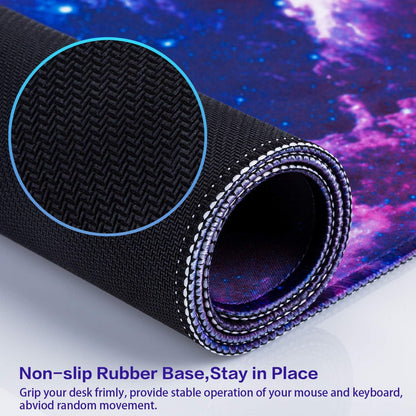 Gaming Mouse Pad, 31.5X15.7Inch Large Extended Mousepad Big Computer Desk Mat for Keyboard and Mouse Full Desk Mouse Mat with Non-Slip & Rubber Base